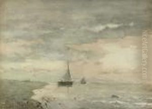 Shipping On A Calm Sea by Jan Hendrik Weissenbruch