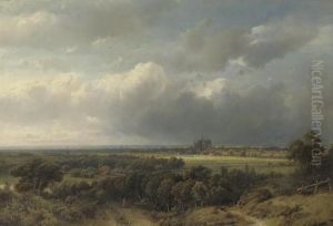 Gezicht Op Haarlem: A Panoramic View Of Haarlem With The St.bavokerk In The Distance