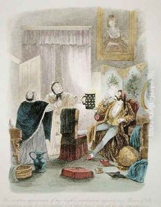 Illustration from Visitation of a London Exquisite to his Maiden Aunts in the Country, published 1859 3 by Theo