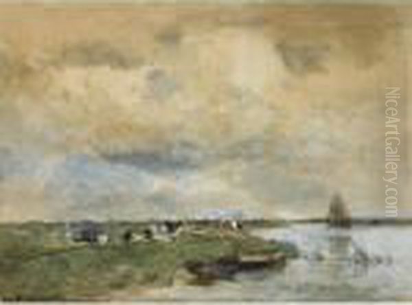 Cows In A Polder Landscape - view 1