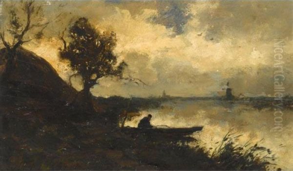 A Polder Landscape At Sunset - view 1