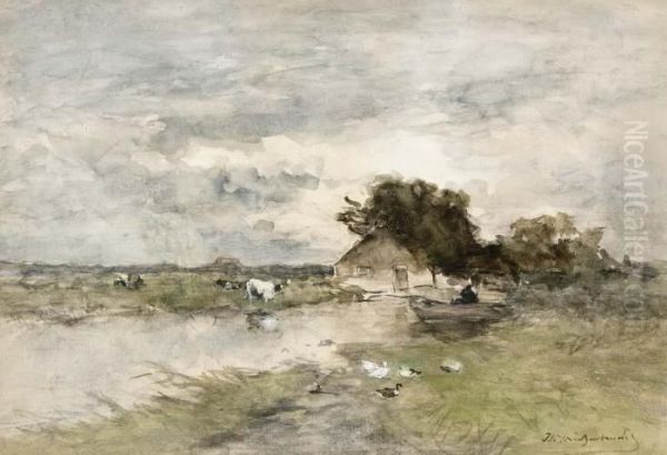 Farmhouse In A Polder Landscape - view 1