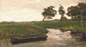 A Praam In A Polder Landscape