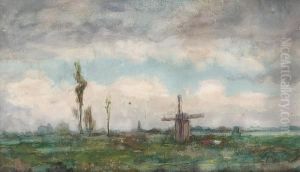 Landscape With Windmill by Jan Hendrik Weissenbruch