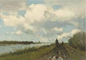 Langs De Vaart: Along The River Near Noorden by Jan Hendrik Weissenbruch