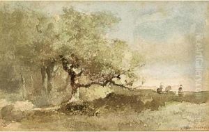 Landscape With Figures by Jan Hendrik Weissenbruch