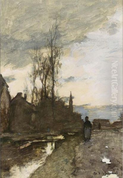 A Peasant Woman Near A Village - view 1