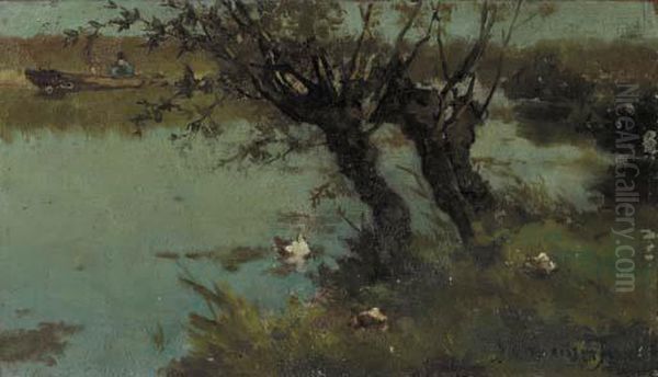 A Willow By A Brook In Summer - view 1