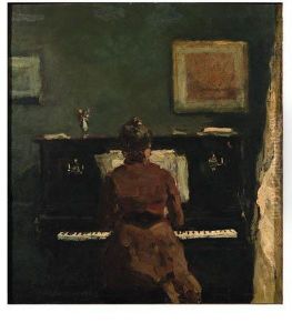 Playing The Piano by Jan Hendrik Weissenbruch