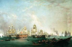 Surrender of the Santissima Trinidad to Neptune, The Battle of Trafalgar, 3pm, 21st October 1805