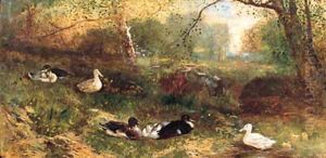 A Duck with her Ducklings by James Crawford Thom