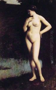 Standing Nude before the Lake by Antony Troncet