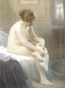 Une femme s'essuyant by Antony Troncet