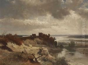 Weite Isarlandschaft by Joseph Wenglein