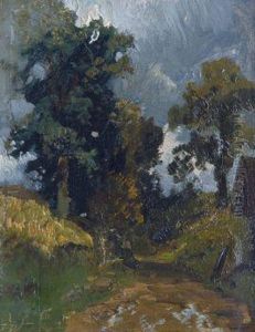 Gewitterstimmung Uber Den Baumen by Joseph Wenglein