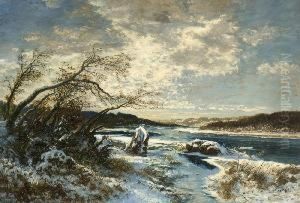 Wintertag An Der Isar Bei
Tolz. by Joseph Wenglein