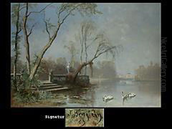 Blick Von Der Seeseite Auf Schloss Nymphenburg - view 1