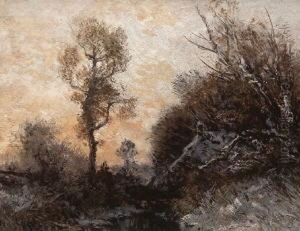 Winterlandschaft In Der
Abenddammerung. - view 1