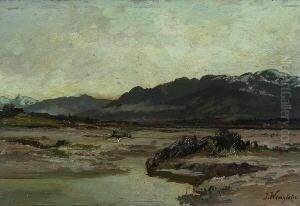 Isar - Landschaft Im
 Vorfruhling.