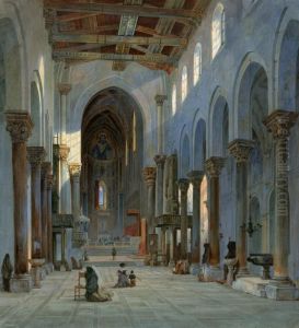 Das Innere Des Domes Von Cefalu Auf Sizilien