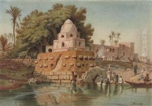 The Tomb Of Sheikh Ababde At Al-minya by Carl Friedrich H. Werner
