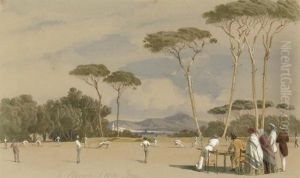 Grand Cricket Match In Rome, At 
The Doria Pamphili Villa, Between Eton And The Rest Of The World