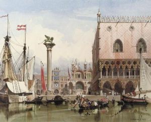 Sailingvessels Moored By The Doge's Palace, Venice Sailingvessels Moored By The Doge's Palace, Venice