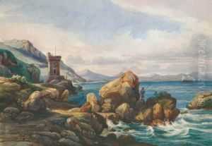 La Costa A Terracina by Carl Friedrich H. Werner