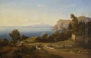 Italienische
Kustenlandschaft. by Carl Friedrich H. Werner