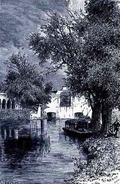 Santa Anita Canal, from The Ancient Cities of the New World, by Claude-Joseph-Desire Charnay, pub. 1887 - view 1
