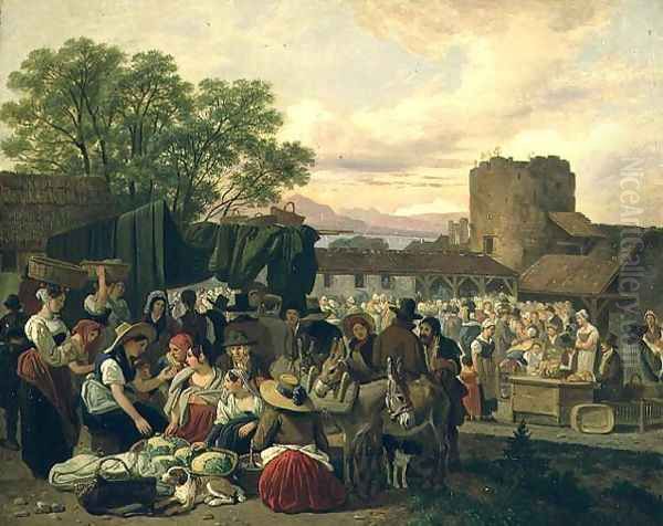 An Italian Market Scene - view 1
