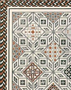 Design of a mosaic pavement discovered at Nimes, probably 2nd or 3rd century, pub. by Day & Son by Texier, Charles Felix Marie