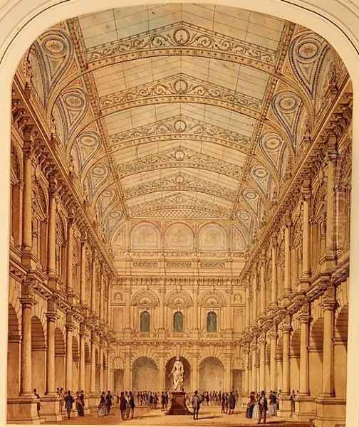 Scheme for roofing the courtyard of the Royal Exchange - view 1