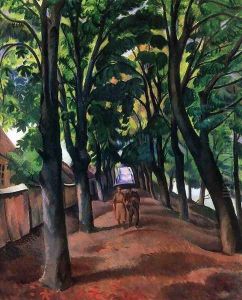 Walking Couple 1910s by Dezso Tipary