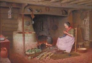By the fire by Henry Spernon Tozer