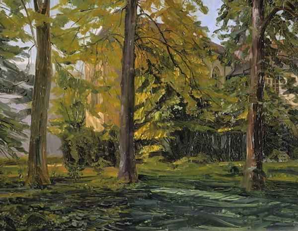 In the cloister garden at Neuberg monastery, 1913 - view 1