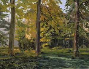 In the cloister garden at Neuberg monastery, 1913