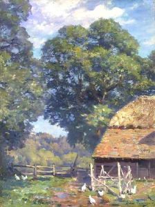 Farmyard with Poultry by Gabriel Edouard Thurner