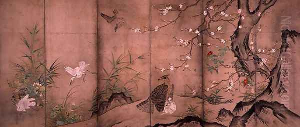 Birds and Flowers in a Landscape, right screen, 1575 - view 1