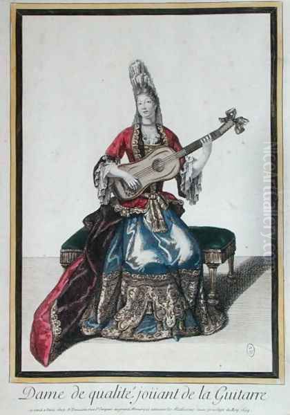 Lady Playing the Guitar, 1694 - view 1