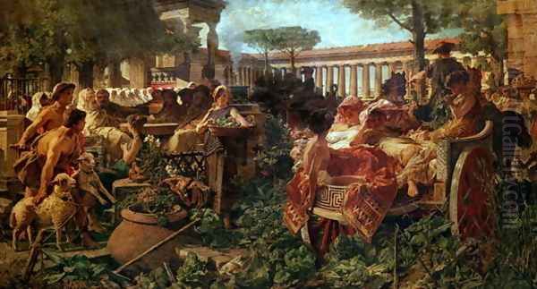 A Pythagorean School invaded by Sybarites, 1887 - view 1