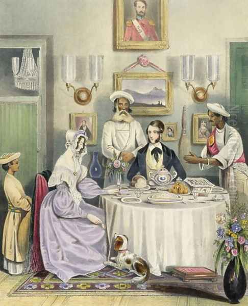 The Breakfast, plate 3 from Anglo Indians, engraved by J. Bouvier, 1842 - view 1