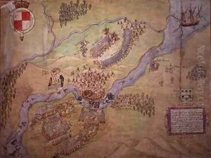 Aug I ii f.38 The Battle of Ballyshannon, 17th October 1593 by John Thomas