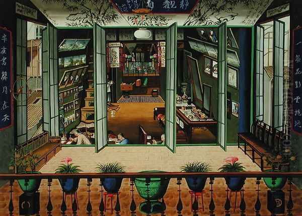Shop of Tinqua the painter, c.1860 - view 1