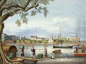 The Hongs of Canton, c.1852