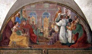 Pope Eugene IV Consecrating the convent of San Marco in 1442 by Alessandro Tiarini