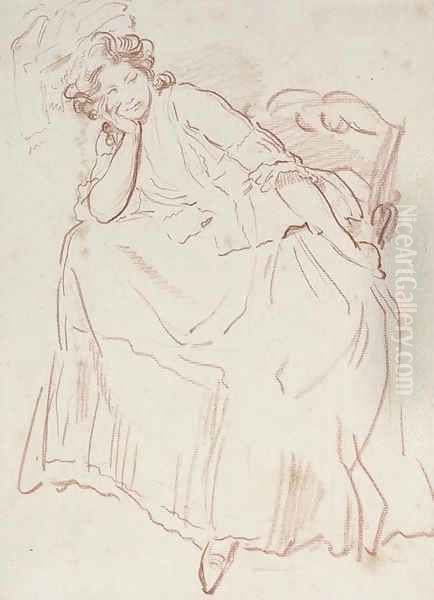 A seated woman looking to the right, perhaps Marianne Framery - view 1