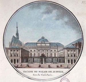 Facade of the Palais de Justice, c.1785 by Testard, Jean