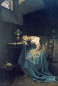 A Tired Seamstress by Angelo Trezzini
