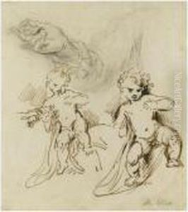 Study For "christ Showing A Little Child As The Emblem Ofheaven"